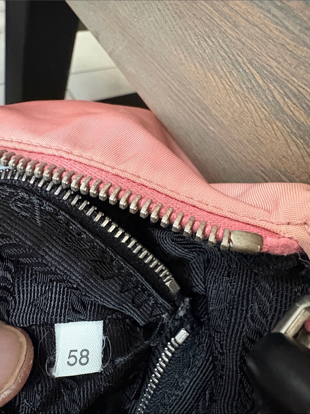 Prada Coral Pink Nylon Shoulder Bag with Leather Handle - Picture 14 of 14
